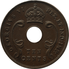 10 centow 1941 brytyjska afryka wschodnia b
